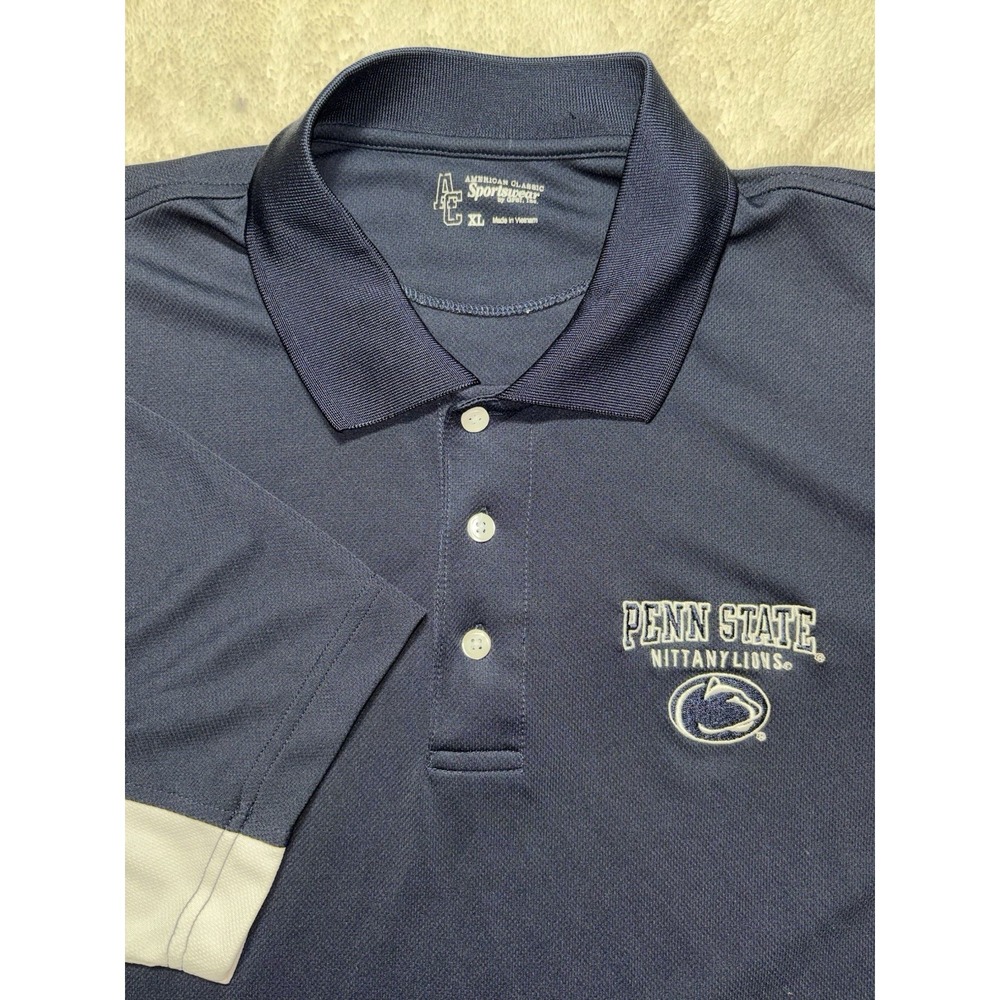 Penn State Nittany Lions Short Sleeve Vintage Polo Shirt Mens Size XL AC Sports - Picture 4 of 6